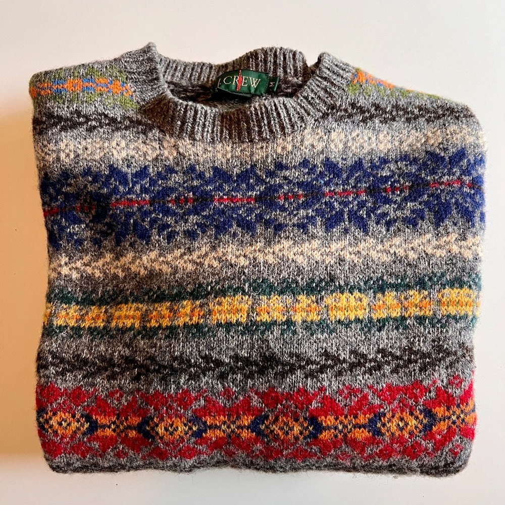 J Crew Faire Isle Crewneck
